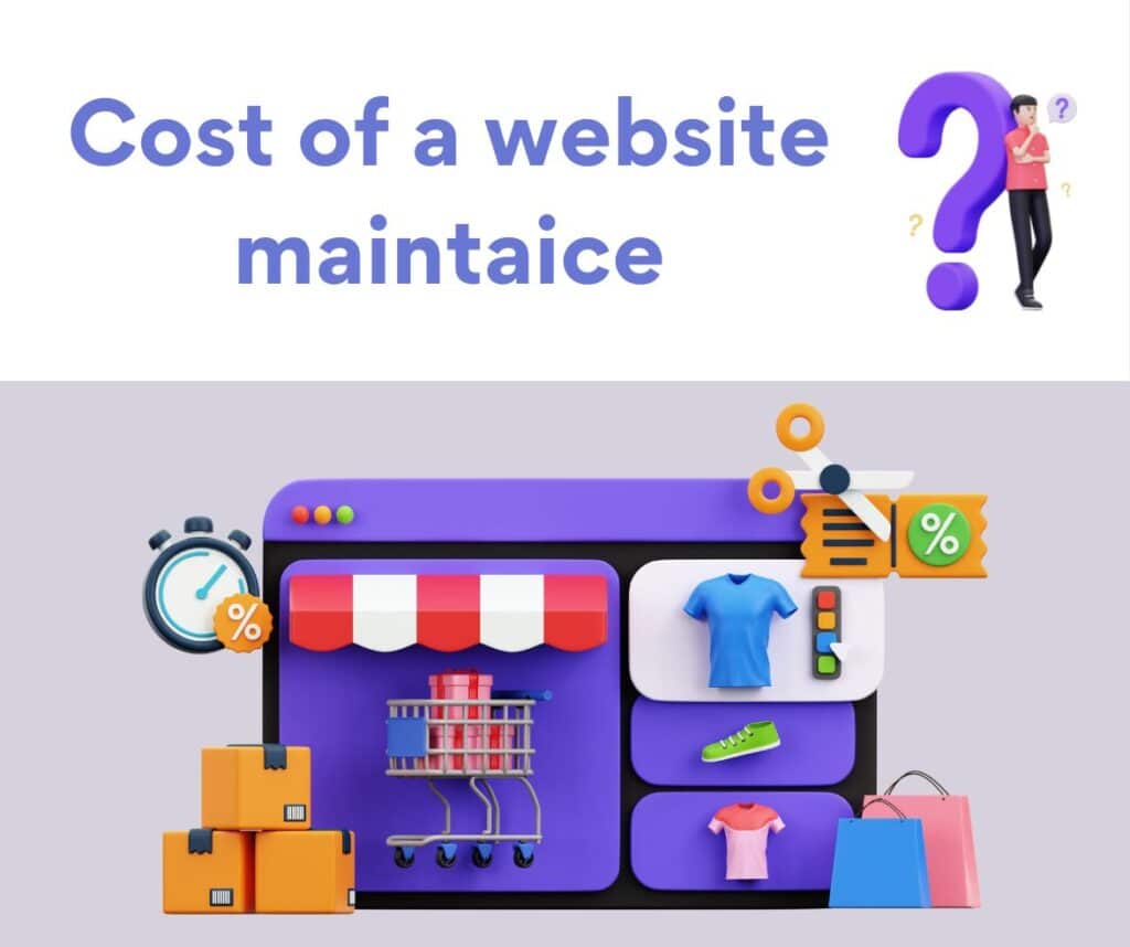A man thinking about website maintains cost
